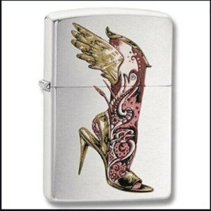 B.S. Mehindi Tattoo High Heal Shoes Zippo Lighter